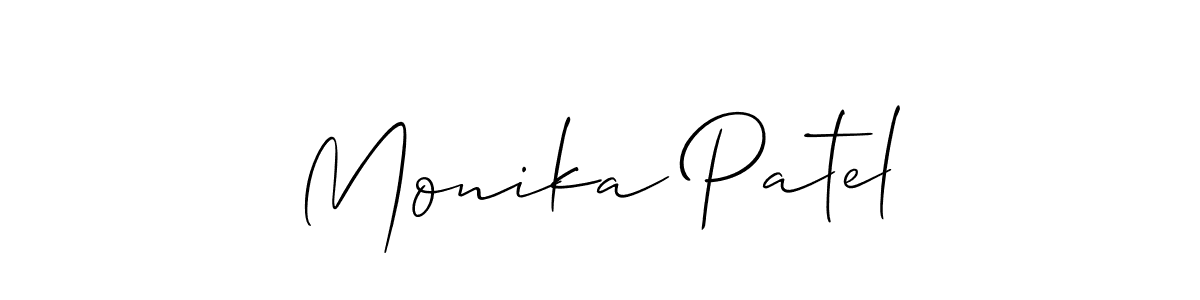 This is the best signature style for the Monika Patel name. Also you like these signature font (Allison_Script). Mix name signature. Monika Patel signature style 2 images and pictures png