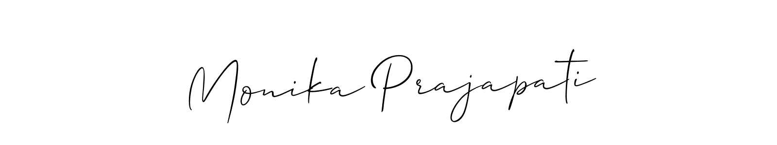 Monika Prajapati stylish signature style. Best Handwritten Sign (Allison_Script) for my name. Handwritten Signature Collection Ideas for my name Monika Prajapati. Monika Prajapati signature style 2 images and pictures png