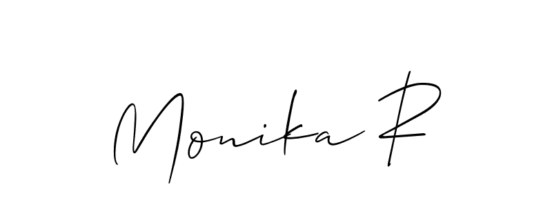 Make a beautiful signature design for name Monika R. With this signature (Allison_Script) style, you can create a handwritten signature for free. Monika R signature style 2 images and pictures png