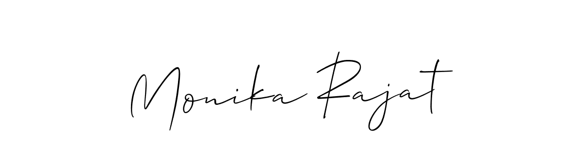 Use a signature maker to create a handwritten signature online. With this signature software, you can design (Allison_Script) your own signature for name Monika Rajat. Monika Rajat signature style 2 images and pictures png