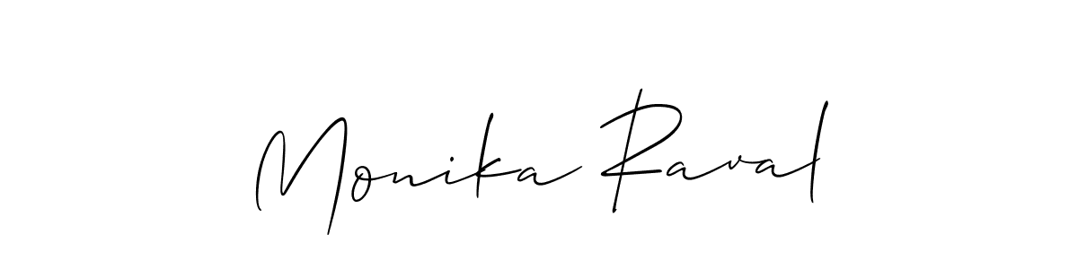 It looks lik you need a new signature style for name Monika Raval. Design unique handwritten (Allison_Script) signature with our free signature maker in just a few clicks. Monika Raval signature style 2 images and pictures png