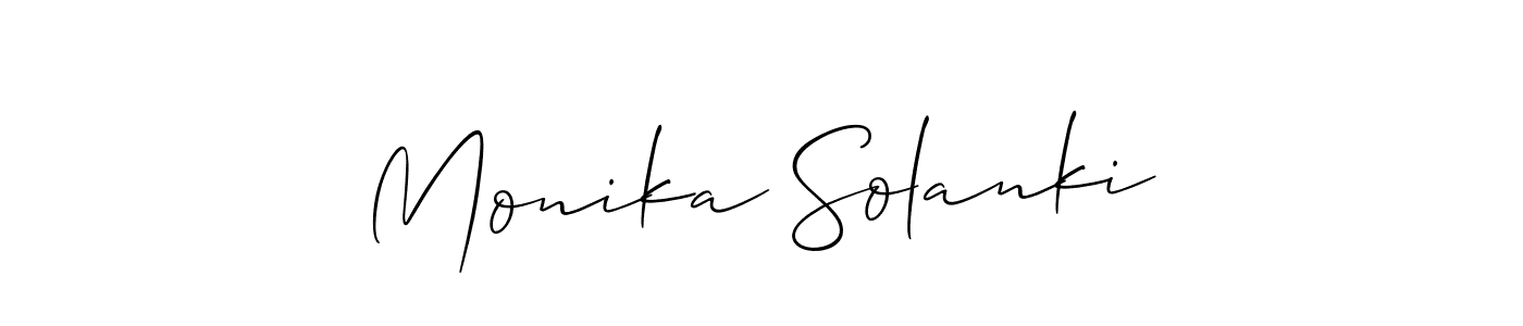 Also we have Monika Solanki name is the best signature style. Create professional handwritten signature collection using Allison_Script autograph style. Monika Solanki signature style 2 images and pictures png