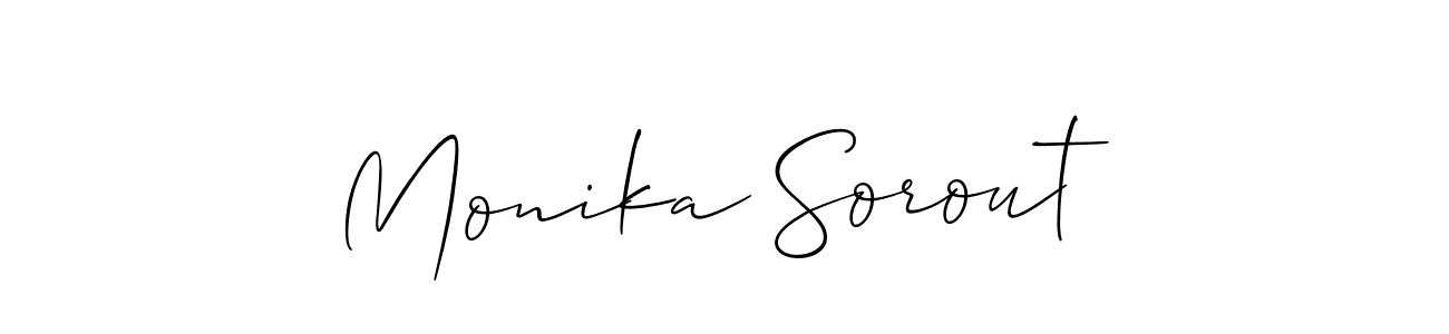 Create a beautiful signature design for name Monika Sorout. With this signature (Allison_Script) fonts, you can make a handwritten signature for free. Monika Sorout signature style 2 images and pictures png