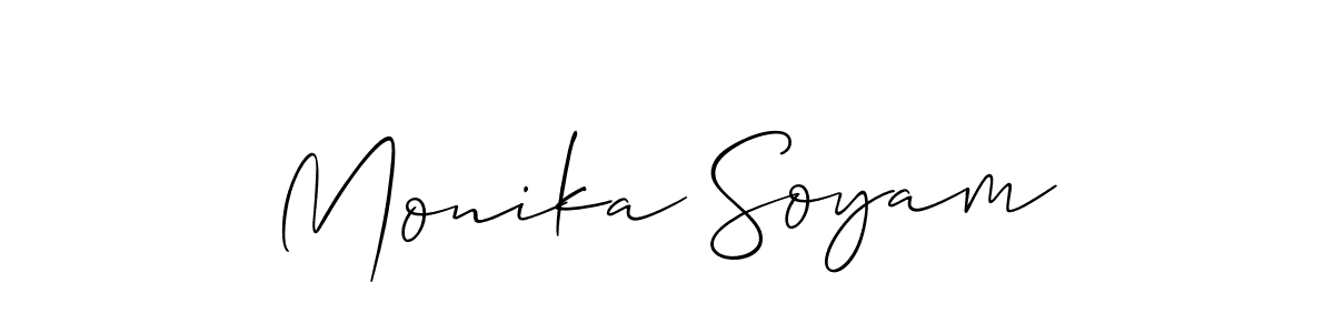 if you are searching for the best signature style for your name Monika Soyam. so please give up your signature search. here we have designed multiple signature styles  using Allison_Script. Monika Soyam signature style 2 images and pictures png