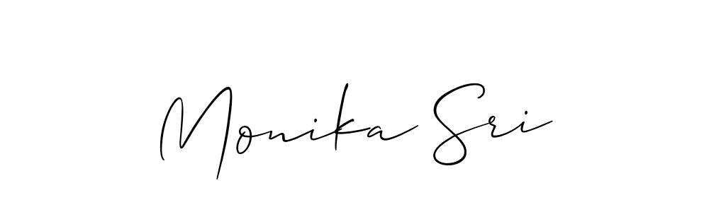 Use a signature maker to create a handwritten signature online. With this signature software, you can design (Allison_Script) your own signature for name Monika Sri. Monika Sri signature style 2 images and pictures png