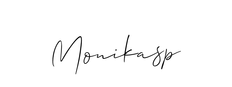 Create a beautiful signature design for name Monikasp. With this signature (Allison_Script) fonts, you can make a handwritten signature for free. Monikasp signature style 2 images and pictures png