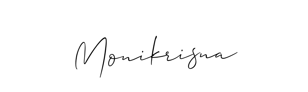 Monikrisna stylish signature style. Best Handwritten Sign (Allison_Script) for my name. Handwritten Signature Collection Ideas for my name Monikrisna. Monikrisna signature style 2 images and pictures png