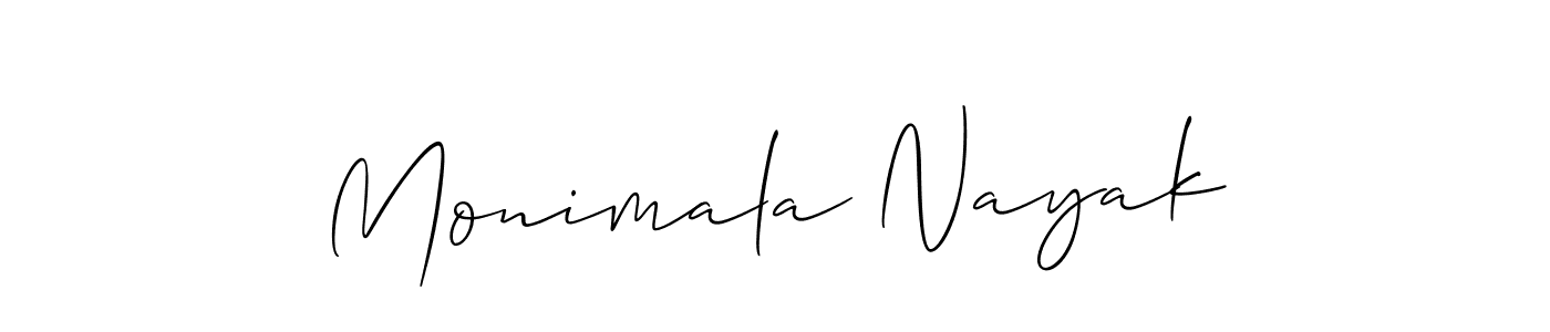 Allison_Script is a professional signature style that is perfect for those who want to add a touch of class to their signature. It is also a great choice for those who want to make their signature more unique. Get Monimala Nayak name to fancy signature for free. Monimala Nayak signature style 2 images and pictures png