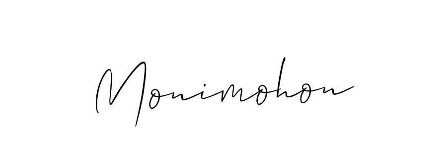 Design your own signature with our free online signature maker. With this signature software, you can create a handwritten (Allison_Script) signature for name Monimohon. Monimohon signature style 2 images and pictures png