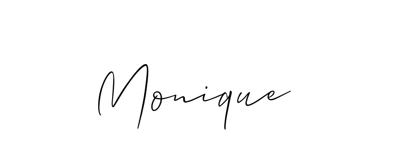 It looks lik you need a new signature style for name Monique . Design unique handwritten (Allison_Script) signature with our free signature maker in just a few clicks. Monique  signature style 2 images and pictures png