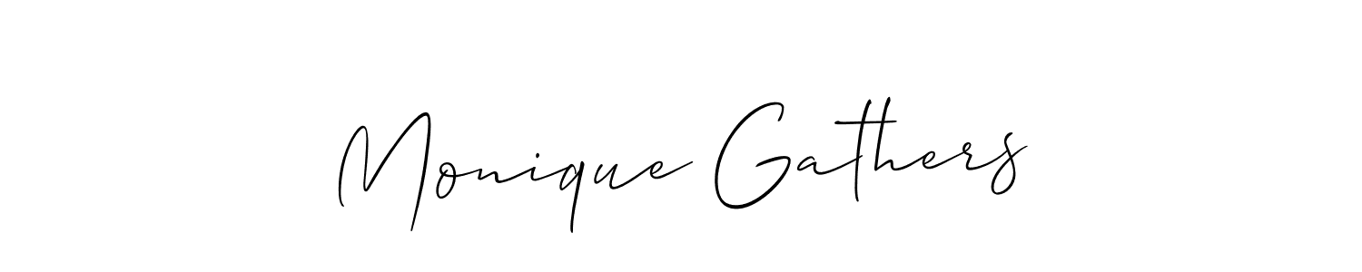 How to Draw Monique Gathers signature style? Allison_Script is a latest design signature styles for name Monique Gathers. Monique Gathers signature style 2 images and pictures png