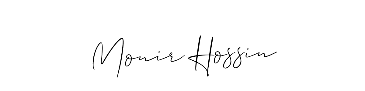 Make a short Monir Hossin signature style. Manage your documents anywhere anytime using Allison_Script. Create and add eSignatures, submit forms, share and send files easily. Monir Hossin signature style 2 images and pictures png