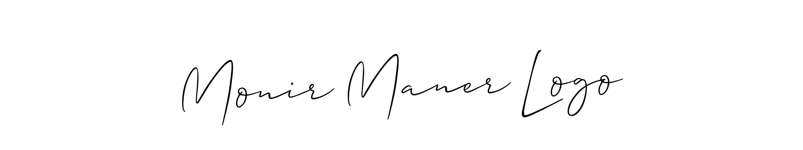 How to make Monir Maner Logo name signature. Use Allison_Script style for creating short signs online. This is the latest handwritten sign. Monir Maner Logo signature style 2 images and pictures png