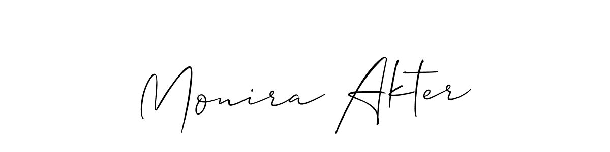 Allison_Script is a professional signature style that is perfect for those who want to add a touch of class to their signature. It is also a great choice for those who want to make their signature more unique. Get Monira Akter name to fancy signature for free. Monira Akter signature style 2 images and pictures png