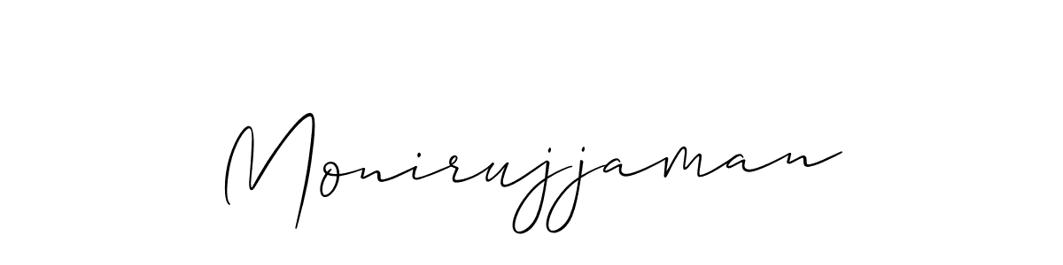 Use a signature maker to create a handwritten signature online. With this signature software, you can design (Allison_Script) your own signature for name Monirujjaman. Monirujjaman signature style 2 images and pictures png