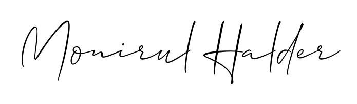 Looking for an artistic signature for Monirul Halder? The Allison_Script calligraphy style gives a sophisticated flow suitable for business cards and emails. Monirul Halder signature style 2 images and pictures png