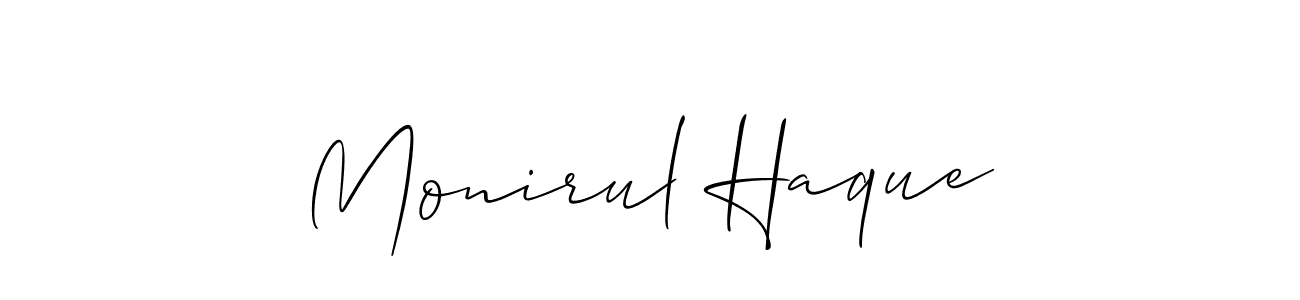 You can use this online signature creator to create a handwritten signature for the name Monirul Haque. This is the best online autograph maker. Monirul Haque signature style 2 images and pictures png