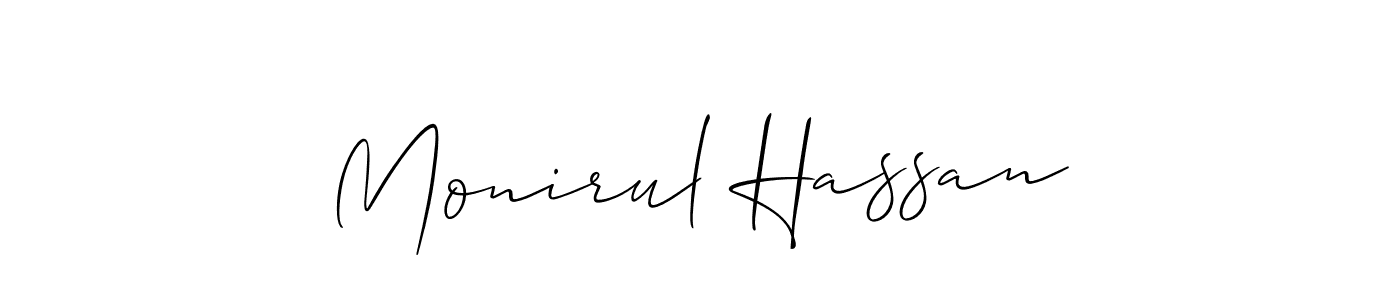 Use a signature maker to create a handwritten signature online. With this signature software, you can design (Allison_Script) your own signature for name Monirul Hassan. Monirul Hassan signature style 2 images and pictures png