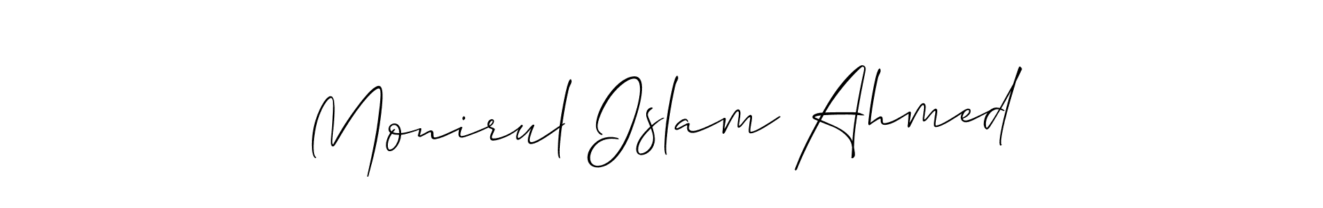 Also we have Monirul Islam Ahmed name is the best signature style. Create professional handwritten signature collection using Allison_Script autograph style. Monirul Islam Ahmed signature style 2 images and pictures png