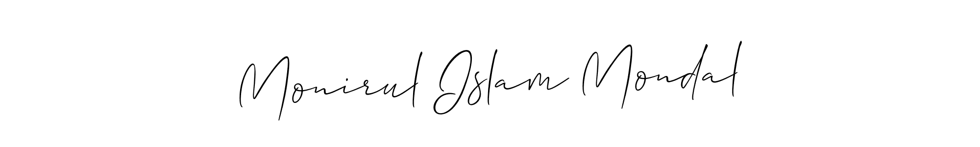 Make a beautiful signature design for name Monirul Islam Mondal. With this signature (Allison_Script) style, you can create a handwritten signature for free. Monirul Islam Mondal signature style 2 images and pictures png