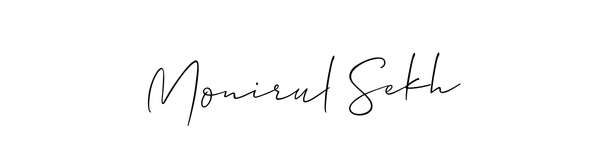 Use a signature maker to create a handwritten signature online. With this signature software, you can design (Allison_Script) your own signature for name Monirul Sekh. Monirul Sekh signature style 2 images and pictures png