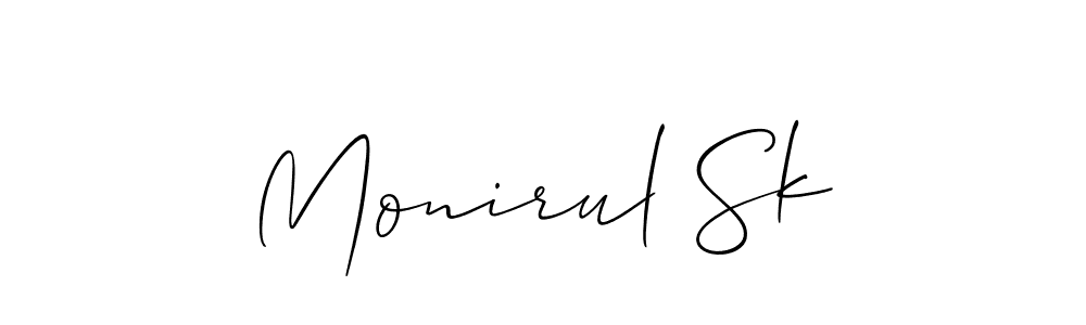 This is the best signature style for the Monirul Sk name. Also you like these signature font (Allison_Script). Mix name signature. Monirul Sk signature style 2 images and pictures png