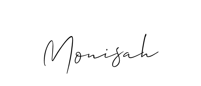 Also we have Monisah name is the best signature style. Create professional handwritten signature collection using Allison_Script autograph style. Monisah signature style 2 images and pictures png