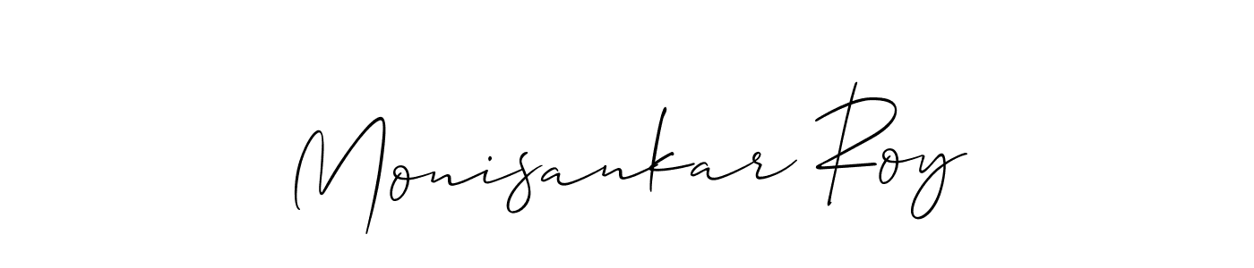 You should practise on your own different ways (Allison_Script) to write your name (Monisankar Roy) in signature. don't let someone else do it for you. Monisankar Roy signature style 2 images and pictures png