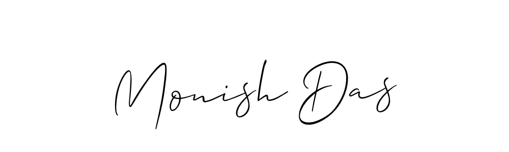 You should practise on your own different ways (Allison_Script) to write your name (Monish Das) in signature. don't let someone else do it for you. Monish Das signature style 2 images and pictures png