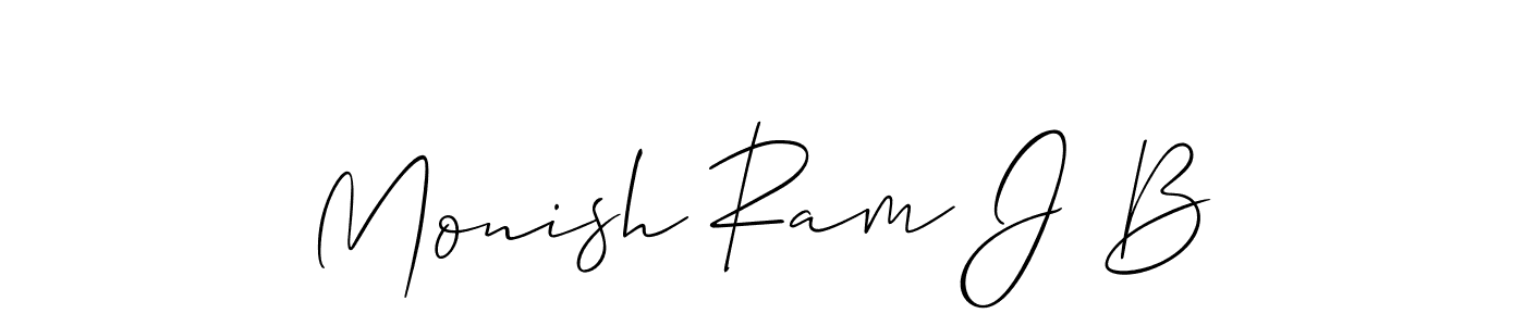 Make a beautiful signature design for name Monish Ram J B. Use this online signature maker to create a handwritten signature for free. Monish Ram J B signature style 2 images and pictures png