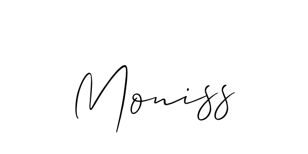 Once you've used our free online signature maker to create your best signature Allison_Script style, it's time to enjoy all of the benefits that Moniss name signing documents. Moniss signature style 2 images and pictures png