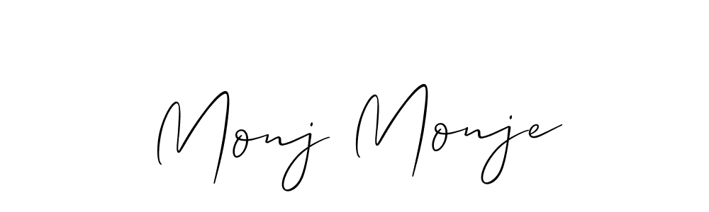Monj Monje stylish signature style. Best Handwritten Sign (Allison_Script) for my name. Handwritten Signature Collection Ideas for my name Monj Monje. Monj Monje signature style 2 images and pictures png