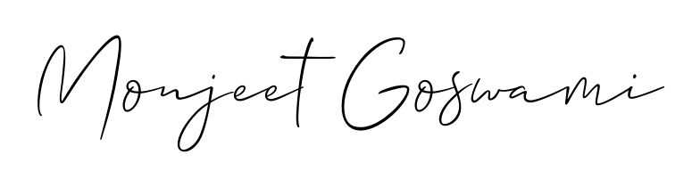 Create a beautiful signature design for name Monjeet Goswami. With this signature (Allison_Script) fonts, you can make a handwritten signature for free. Monjeet Goswami signature style 2 images and pictures png