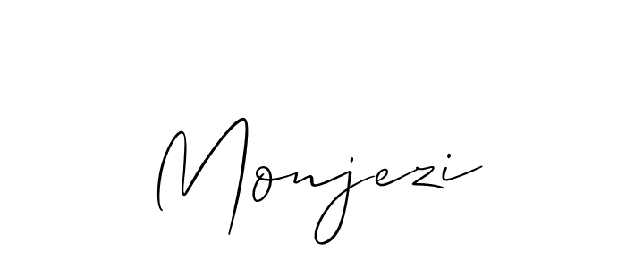 Best and Professional Signature Style for Monjezi. Allison_Script Best Signature Style Collection. Monjezi signature style 2 images and pictures png