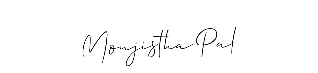 You should practise on your own different ways (Allison_Script) to write your name (Monjistha Pal) in signature. don't let someone else do it for you. Monjistha Pal signature style 2 images and pictures png