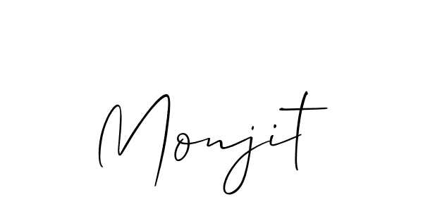 Also we have Monjit name is the best signature style. Create professional handwritten signature collection using Allison_Script autograph style. Monjit signature style 2 images and pictures png
