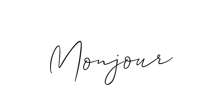How to make Monjour signature? Allison_Script is a professional autograph style. Create handwritten signature for Monjour name. Monjour signature style 2 images and pictures png