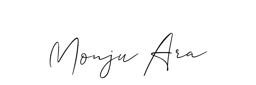 Use a signature maker to create a handwritten signature online. With this signature software, you can design (Allison_Script) your own signature for name Monju Ara. Monju Ara signature style 2 images and pictures png