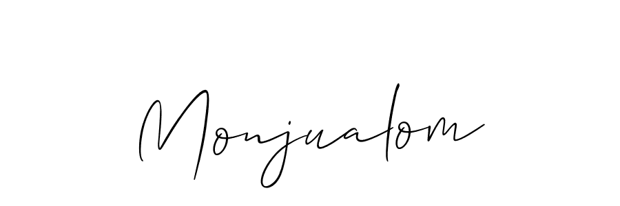 Create a beautiful signature design for name Monjualom. With this signature (Allison_Script) fonts, you can make a handwritten signature for free. Monjualom signature style 2 images and pictures png