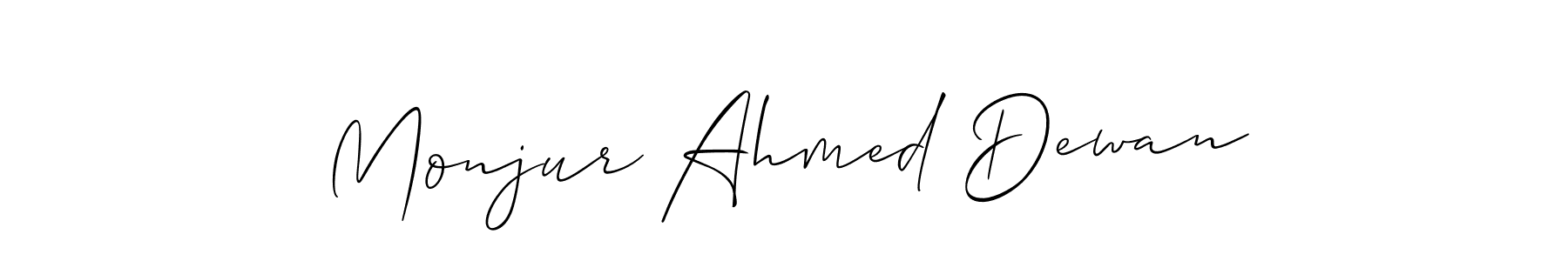 Monjur Ahmed Dewan stylish signature style. Best Handwritten Sign (Allison_Script) for my name. Handwritten Signature Collection Ideas for my name Monjur Ahmed Dewan. Monjur Ahmed Dewan signature style 2 images and pictures png