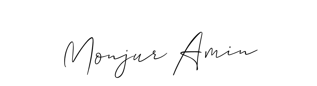 Design your own signature with our free online signature maker. With this signature software, you can create a handwritten (Allison_Script) signature for name Monjur Amin. Monjur Amin signature style 2 images and pictures png