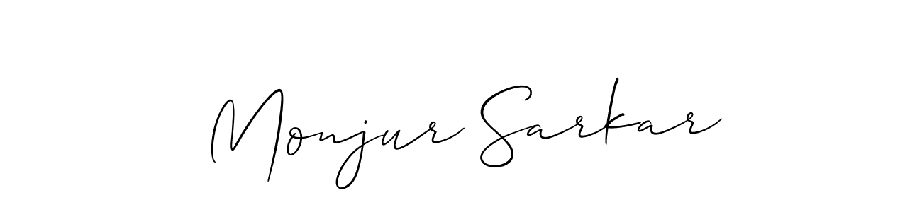 Monjur Sarkar stylish signature style. Best Handwritten Sign (Allison_Script) for my name. Handwritten Signature Collection Ideas for my name Monjur Sarkar. Monjur Sarkar signature style 2 images and pictures png