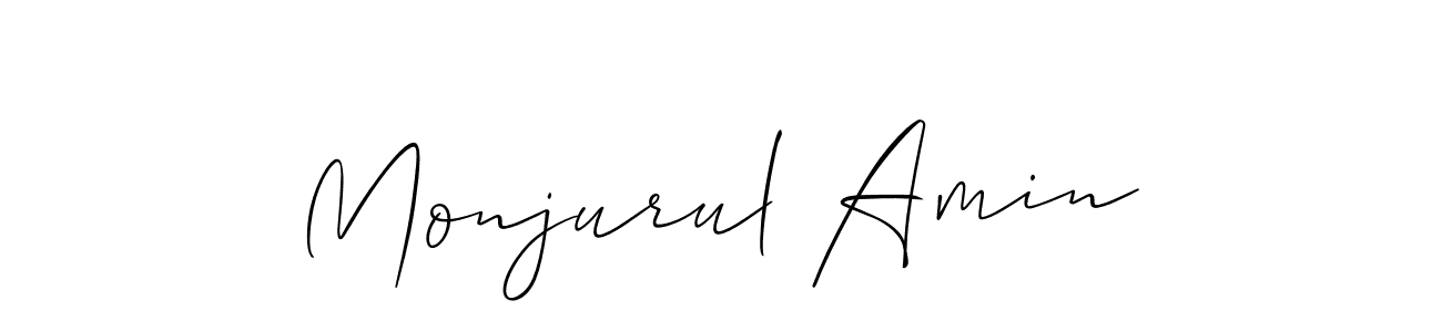 Use a signature maker to create a handwritten signature online. With this signature software, you can design (Allison_Script) your own signature for name Monjurul Amin. Monjurul Amin signature style 2 images and pictures png