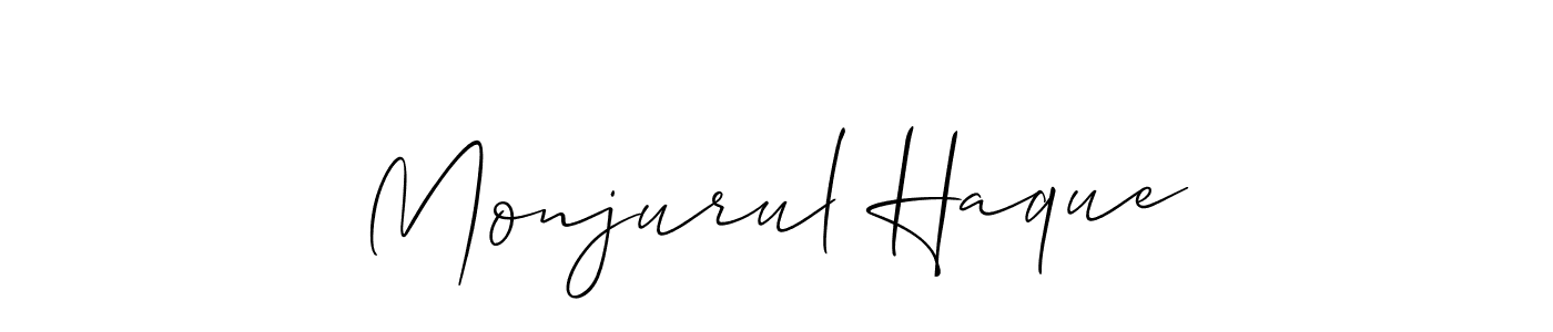 How to make Monjurul Haque signature? Allison_Script is a professional autograph style. Create handwritten signature for Monjurul Haque name. Monjurul Haque signature style 2 images and pictures png