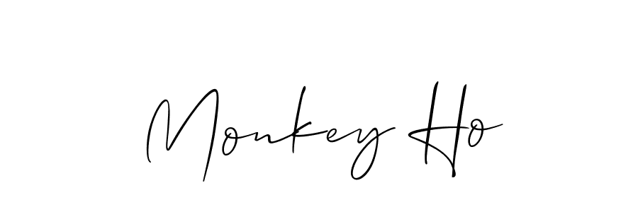 Monkey Ho stylish signature style. Best Handwritten Sign (Allison_Script) for my name. Handwritten Signature Collection Ideas for my name Monkey Ho. Monkey Ho signature style 2 images and pictures png