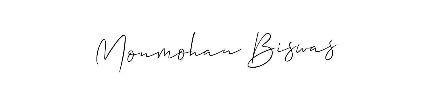 Also we have Monmohan Biswas name is the best signature style. Create professional handwritten signature collection using Allison_Script autograph style. Monmohan Biswas signature style 2 images and pictures png