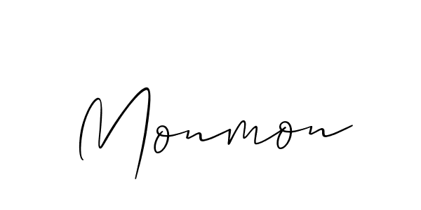 Design your own signature with our free online signature maker. With this signature software, you can create a handwritten (Allison_Script) signature for name Monmon. Monmon signature style 2 images and pictures png