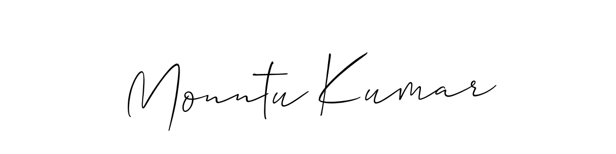 Make a beautiful signature design for name Monntu Kumar. With this signature (Allison_Script) style, you can create a handwritten signature for free. Monntu Kumar signature style 2 images and pictures png