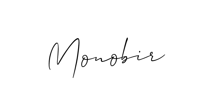 Create a beautiful signature design for name Monobir. With this signature (Allison_Script) fonts, you can make a handwritten signature for free. Monobir signature style 2 images and pictures png