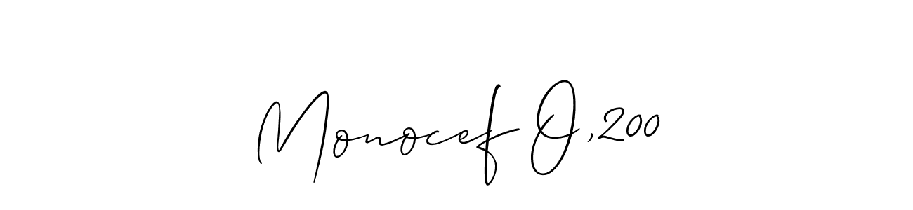 It looks lik you need a new signature style for name Monocef O,200. Design unique handwritten (Allison_Script) signature with our free signature maker in just a few clicks. Monocef O,200 signature style 2 images and pictures png